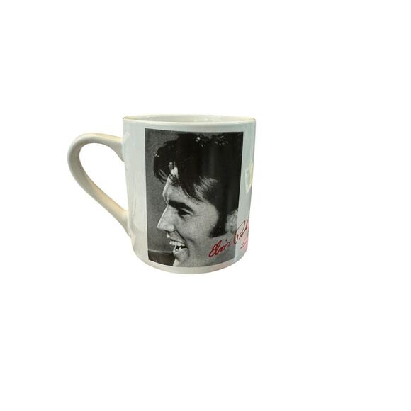2015 Elvis Presley Black And White Signature Coffee Tea Mug Cup 4” - Picture 1 of 3